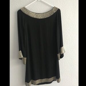 Alice and Olivia Black and Silver Dress Size S